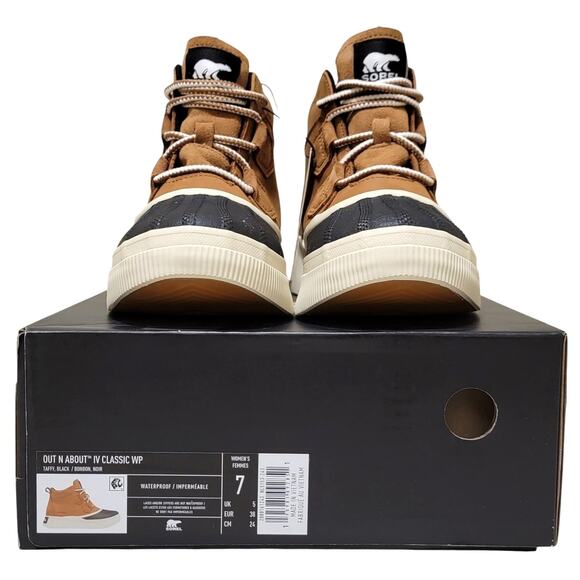 Sorel Out N About IV Classic Waterproof Duck Boots Size US 7 Taffy Brown/Black - Picture 6 of 6